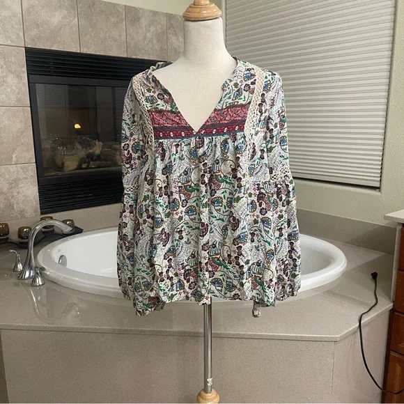 SUNDANCE CATALOG Jessamyn Lace Blouse Size Small Boho Summer tunic READ! - Picture 12 of 13